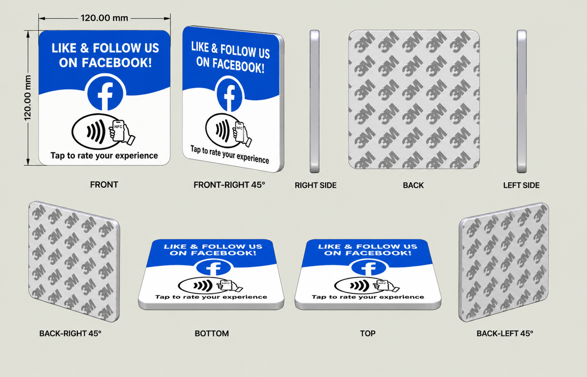 NFC FACEBOOK FOLLOW CARDS — DIRECT FROM THE FACTORY