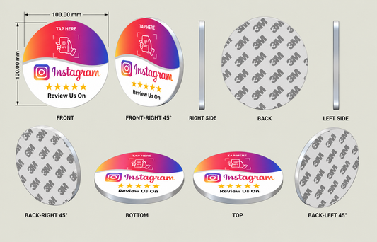ROUND NFC INSTAGRAM FOLLOW CARDS — DIRECT FROM THE FACTORY